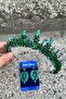 Thalia Crown Thin Shuttle Earrings Set Green – Bridal Henna Sparkling Evening Dress Accessory with Stones for Wedding - 3