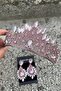 Grace Pink Bridal Tiara and Wide Shuttle Earrings Set – Wedding Evening Dress Accessory with Stones - 3