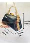 Rhinestone Embellishment Orange Patent Leather Women's Hand Bag Elegant Pu Shoulder Bag - 8