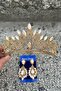 Grace Gold Bridal Tiara and Wide Shuttle Earrings Set – Wedding Evening Dress Accessory with Stones