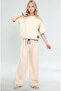 Girls Oversize Half Sleeve 100% Cotton Sports Bottom-Top Set - 2
