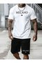 Milano 96 Men's Summer Shorts Set – Black and White Stylish Combination - 2