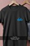 Oversize Blue Hello Text Pocket Design Unisex T-Shirt - 2