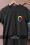 Oversize Colorful Letter O Pocket Design Unisex T-Shirt - 3