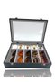 Diji 5 Glasses 5 Watch Box Watch and Glasses Bag Black Inside Gray White Padded