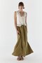 Modal Fabric Skirt with Pockets Green - 4