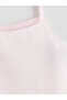 Pink Square Collar Girl's Undershirt 2-Piece - 6