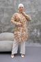 Brown White Colored Long Tunic - 4