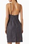 Open Back Adjustable Strap Linen Mini Dress - 3