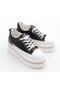 25Y423-2 Women's Genuine Leather Hidden Padding High-Sole Sneaker Sports Shoes