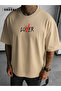 Not a Lost Lover Printed Cotton Fabric Men's Beige T-Shirt