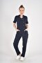 Aylu Model Soft Lycra Navy Blue Doctor Nurse Hospital Scrubs Uniform Set