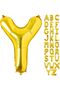 1 Piece 16 Inch 36 cm Y Letter Gold Foil Balloon
