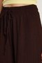 Women's Slim Fit Slim Fit Elastic Waist Drawstring Spanish Leg Brown Trousers - 3