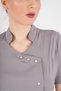 Aylu Model Soft Lycra Gray Doctor Nurse Hospital Scrubs Uniform Set - 2
