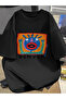Unisex Printed Oversize Crew Neck T-shirt