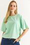 Oversize Two Thread Tshirt Water Green - 3