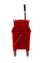 Mop Bucket & Wringer - 360-Degree Rotating Swivel Wheels 20 Liter Capacity Red - 4