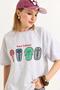 Printed Oversize Tshirt Gray - 3