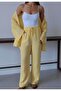 Women's Drawstring Waist High Waist Linen Look Palazzo Pants