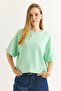 Oversize Two Thread Tshirt Water Green - 5