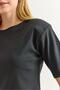 Padded Crew Neck Basic Tshirt Smoked - 5