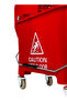 Mop Bucket & Wringer - 360-Degree Rotating Swivel Wheels 20 Liter Capacity Red - 6