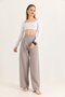 Flowy Wide Leg Trousers Gray - 2