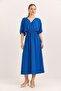 Buy Gipeli Double Breasted Collar Midi Dress Cobalt Blue