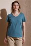 V-Neck 100% Cotton T-Shirt Dark Green - 3