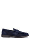 Men's Genuine Leather Navy Nubuck Loafer Shoes