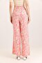 Wide Leg Thick Waist Belted Trousers Pink - 4