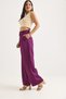 High Waist Wide Leg Pants Purple - 3