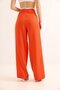 Wide Leg Belt Garnished Palazzo Trousers Orange - 2