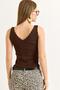 Ladder Collar Knitwear Undershirt Brown - 6
