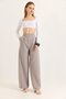 Flowy Wide Leg Trousers Gray - 3