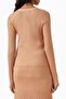 Viscose Women's Cardigan with Thin Rib and Mother Pearl Buttons - 3