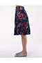 VISKOSE FABRIC PATTERNED MIDI SHORTS SKIRT - 3