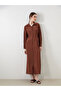 Brown Modal Blend Shirt Dress