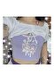 Anime Sanrio Kuromi and My Melody - Heart Lilac Gothic Y2K Strap Crop - 4