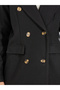 Regular Fit Midi Length Wool Like Double Breasted Coat - 4