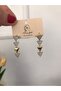 Steel 316L Hanging Stone Triangle Model Shiny Earrings - 6