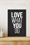 1 Piece Love What You Do Written Wooden Black Frame Look Mdf Table - 2