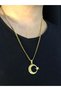 Men Women Steel Necklace - 2cm Moon Star Turkish Flag for Lover Wife Husband Father to Friend