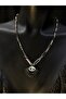 Eye Lash Model Steel White Color Necklace - 3