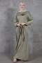 Stone Embroidered Hijab Evening Dress - 5