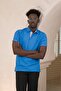 Regular Fit Collar Garnished Cotton Polo Neck T-Shirt - 2
