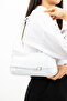 Retro Patent Leather Bag with Belt Detail