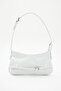 Retro Patent Leather Bag with Belt Detail - 3