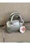 Small Lined Long Strap Silver Hand Bag En17 Boy12 - 2